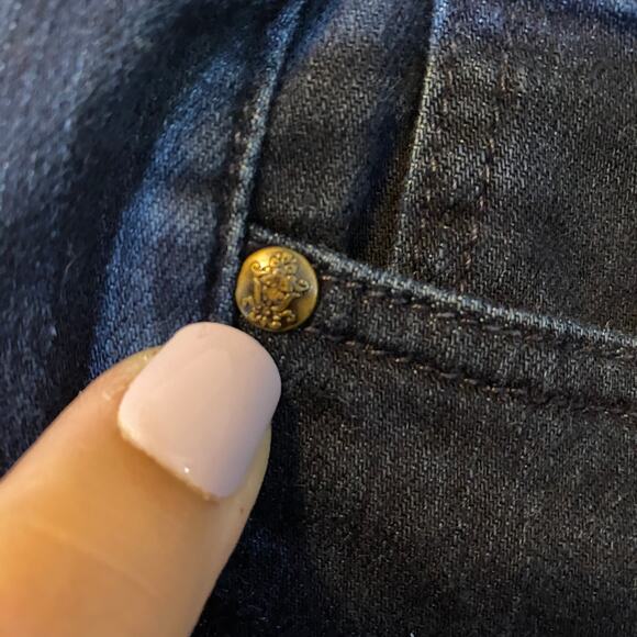 Anlo Mercer Denim Dark Wash Kick Flare Leg Jeans Stretch Sz 30 - Picture 6 of 14